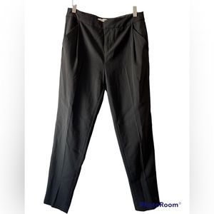 Everlane Black Pleated Slim Leg Trouser Dress Pants (Size 2)